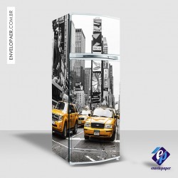 Adesivos para Envelopamento de Geladeira - Nova York  Times Square