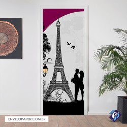 Adesivo para Porta - Paris - Torre Eiffel 02