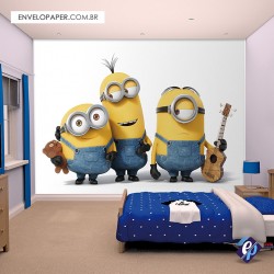 Painel Fotográfico Adesivo Infantil - Minions 401x290cm