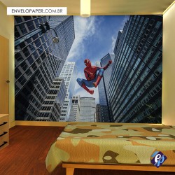 Painel Fotográfico Adesivo Infantil - Homem Aranha 04 401x290cm