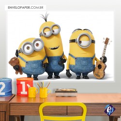 Painel Fotográfico Adesivo Infantil - Minions 150x100cm