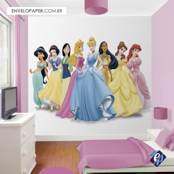 Painel Fotográfico Adesivo Infantil - Princesas 301x290cm