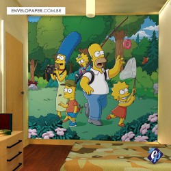 Painel Fotográfico Adesivo Infantil - Os Simpsons 301x290cm