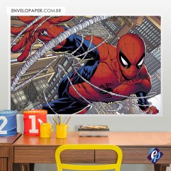 Painel Fotográfico Adesivo Infantil - Homem Aranha 02 150x100cm