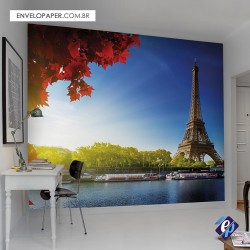 Painel Fotográfico Adesivo - Paris Torre Eiffel 301x290cm