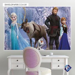 Painel Fotográfico Adesivo Infantil - Frozen 150x100cm