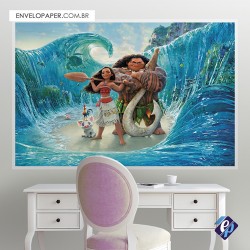 Painel Fotográfico Adesivo Infantil - Moana 150x100cm