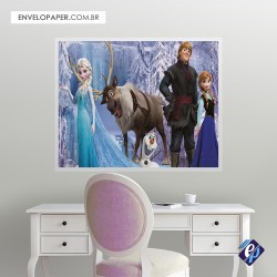Painel Fotográfico Adesivo Infantil - Frozen 80x100cm