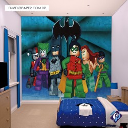 Painel Fotográfico Adesivo Infantil - BatmanLego 301x290cm