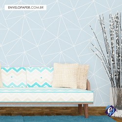 Papel de Parede Autoadesivo Zara Decore Azul Celeste