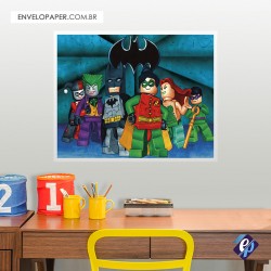 Painel Fotográfico Adesivo Infantil - BatmanLego 80x100cm