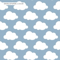 Papel de Parede Autoadesivo Infantil Nuvens