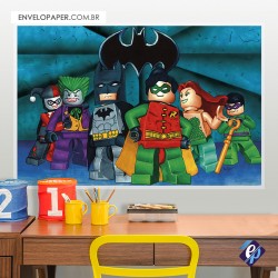 Painel Fotográfico Adesivo Infantil - BatmanLego 150x100cm