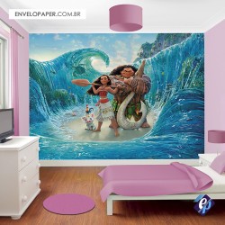 Painel Fotográfico Adesivo Infantil - Moana 401x290cm