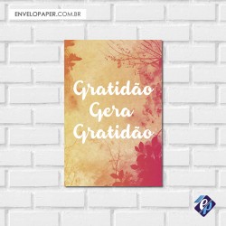 Placa Decorativa - gratidão gera gratidão