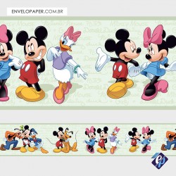 Faixa Adesiva de Parede - Mickey e Minie 02