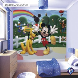 Painel Fotográfico Adesivo Infantil - Mickey 301x290cm