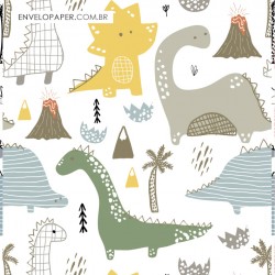 Papel de Parede Autoadesivo Infantil Dinossauro 02