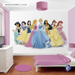 Painel Fotográfico Adesivo Infantil - Princesas 401x290cm