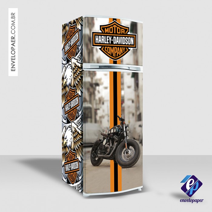 Adesivo de Parede Motor Harley Davidson - Modelo Exclusivo