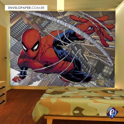 Painel Fotográfico Adesivo Infantil - Homem Aranha 02 401x290cm