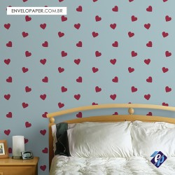 Papel de Parede Autoadesivo Infantil Love Blue