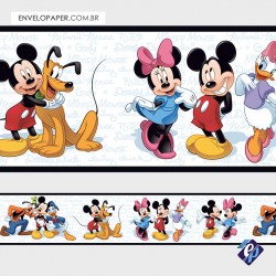 Faixa Adesiva de Parede - Minie e Mickey