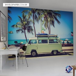 Painel Fotográfico Adesivo -Verão Kombi 401x290cm